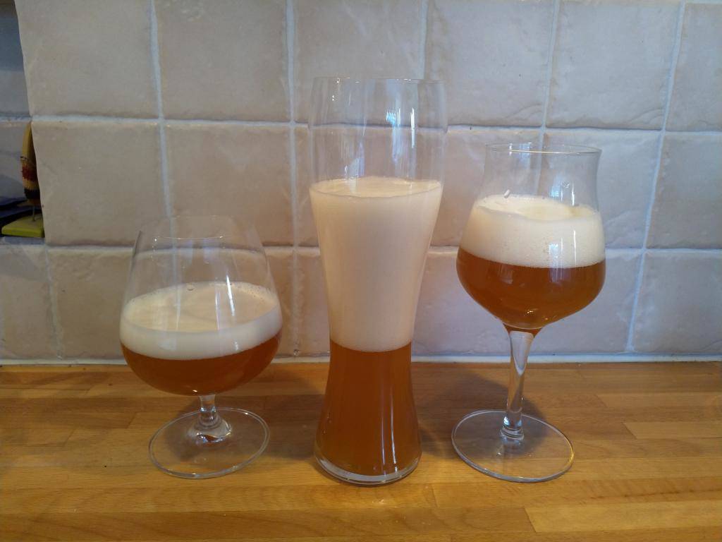 Tre olika glas tysk Veteöl