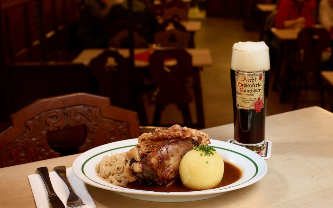 Aecht Schlenkerla – recept på Fläsklägg från Franken