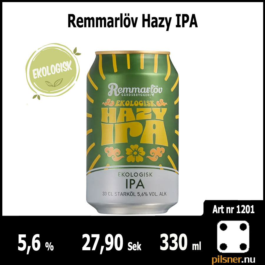 Remmarlöv Hazy IPA Ekologisk Remmarlöv Hazy IPA Ekologisk